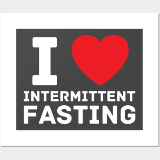I heart intermittent fasting I love gym fitness workout Posters and Art